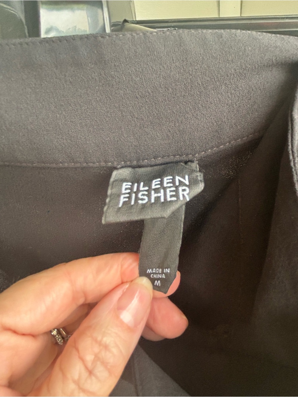 Eileen Fisher Women’s M Black 100% Silk Pants Straight Leg Minimalist Career - Picture 3 of 6
